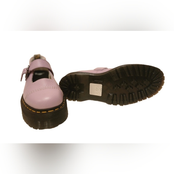 Dr Martens Purple Addina Flower Oxford Plataform Size 10 Purple NWOB - Picture 11 of 14